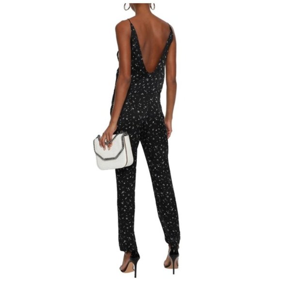 IRO Bemera Floral Spaghetti Strap Silk Jumpsuit sz 38 France Size 38 = US 6 - Picture 3 of 11